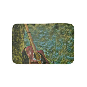 Guitarist birthday gift bath mat