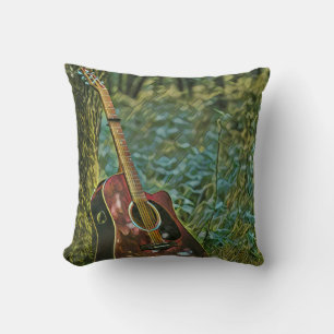 Guitarist birthday gift cushion