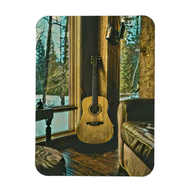 Guitarist birthday gift magnet (Vertical)