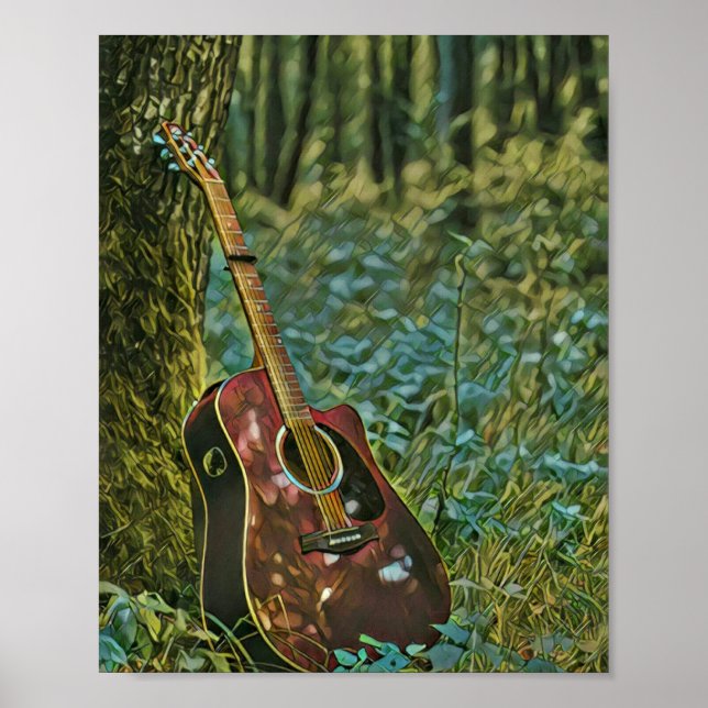 Guitarist birthday gift poster (Front)