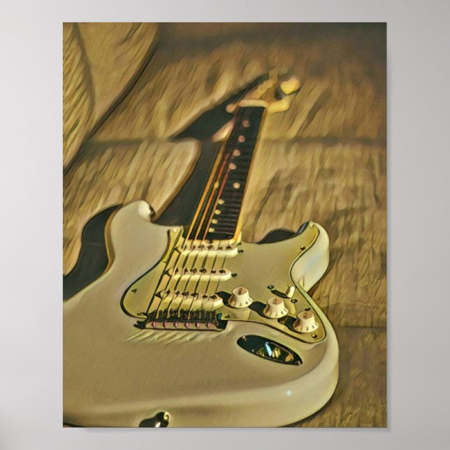 Guitarist birthday gift poster (Front)
