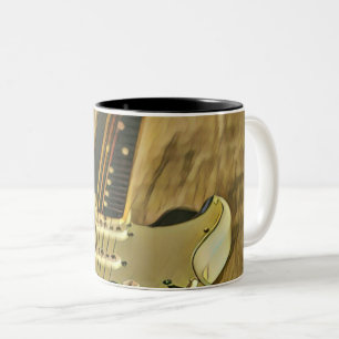 Guitarist birthday gift Two-Tone coffee mug