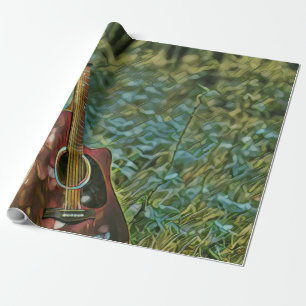 Guitarist birthday gift wrapping paper