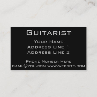 Guitarist Business Card