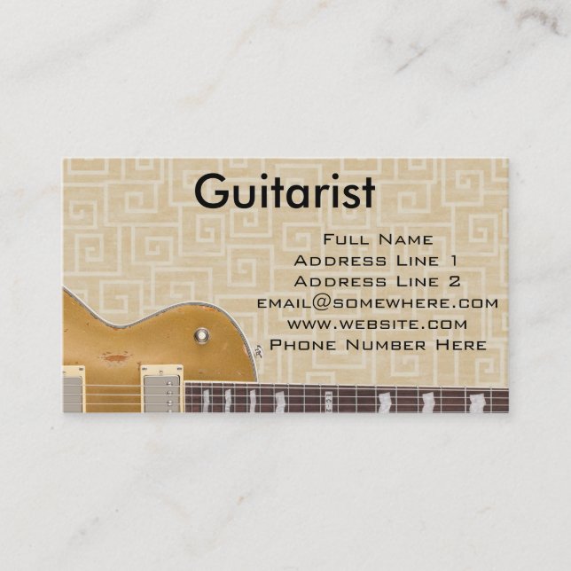 Guitarist Business Card (Front)