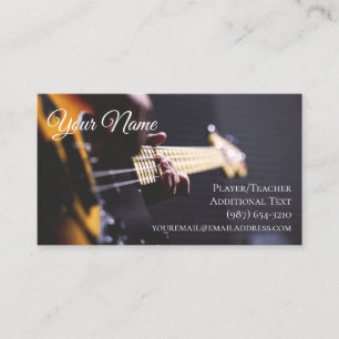 Guitarist Business Card  - Teacher Songwriter Band