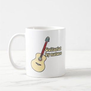 Guitarist by nature. motivational guitar quotes coffee mug