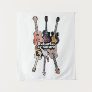 Guitarist by nature. positive quote for guitarists tapestry