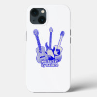 Guitarist by nature. retro blue guitars