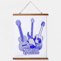 Guitarist by nature. retro blue guitars