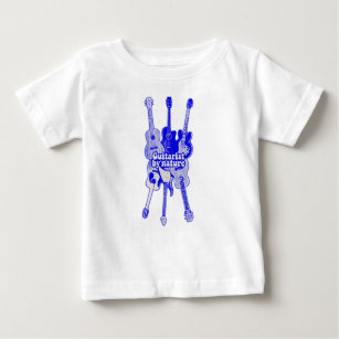 Guitarist by nature. vintage blue guitar baby T-Shirt