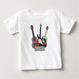 Guitarist by nature. vintage colorful guitars baby T-Shirt
