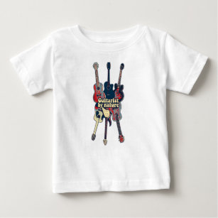 Guitarist by nature. vintage colourful guitars baby T-Shirt