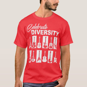 Guitarist Celebrate Diversity Guitar 1481 T-Shirt
