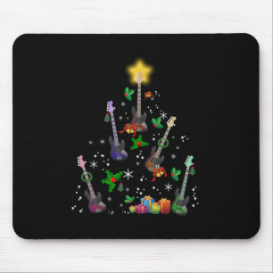 Guitarist Christmas Tree Guitar Birthday Mouse Pad