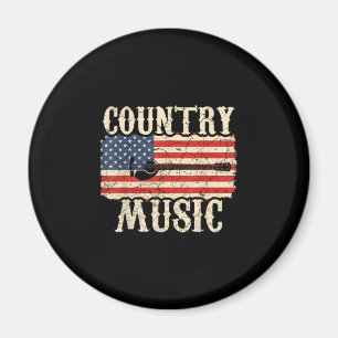 Guitarist Country Music Guitar American Flag Birth Magnet