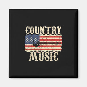 Guitarist Country Music Guitar American Flag Birth Magnet