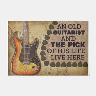 Guitarist Family Doormat, Instrument Lover Gift Doormat