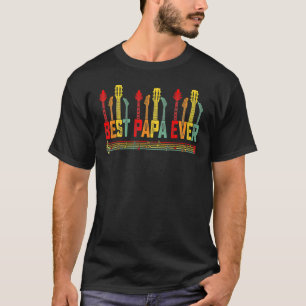 Guitarist Father Best Papa Ever Guitar Father's Da T-Shirt