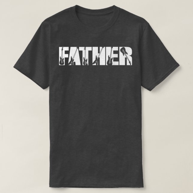 Guitarist Father Funny Music Guitar Lover Fathers  T-Shirt (Design Front)
