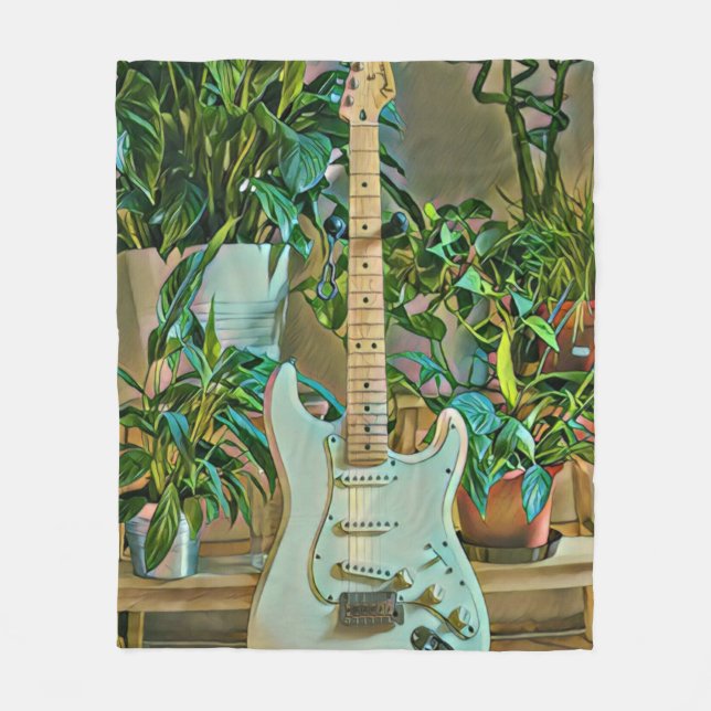 Guitarist gifts fleece blanket (Front)