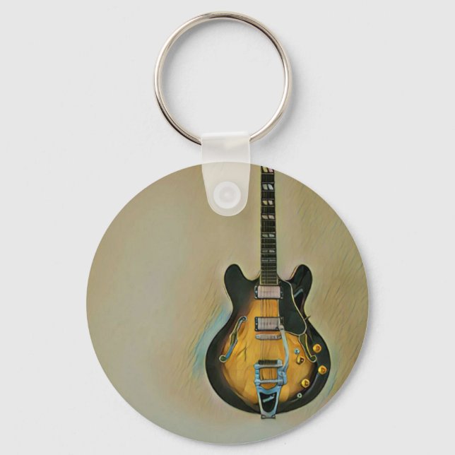 Guitarist gifts key ring (Front)