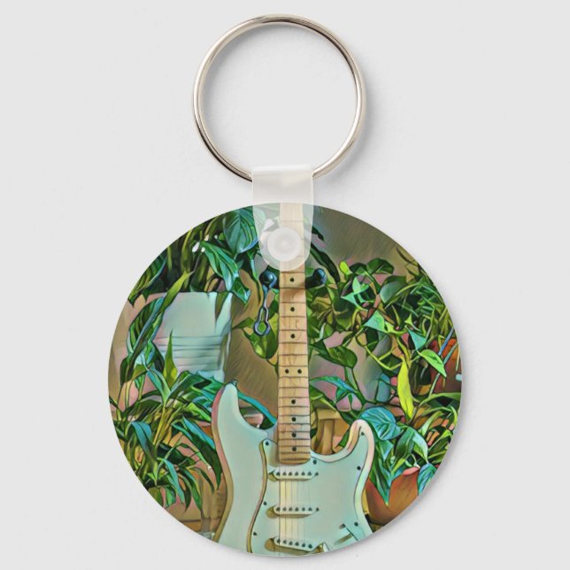 Guitarist gifts key ring (Front)