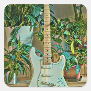 Guitarist gifts square sticker