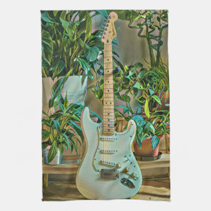 Guitarist gifts tea towel