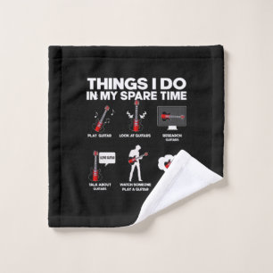 Guitarist Guitar Addicted Guitarist Music Birthday Wash Cloth