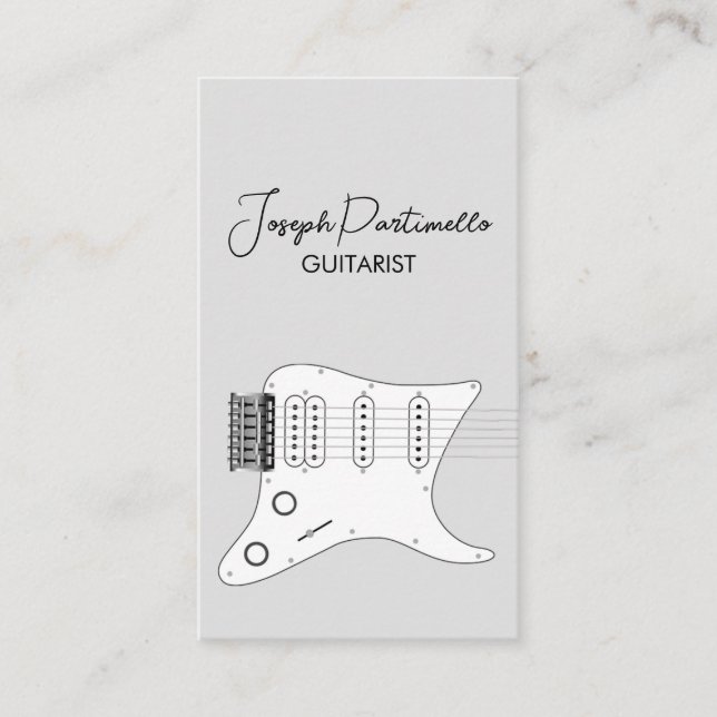 Guitarist Guitar Music Musician Business Card (Front)