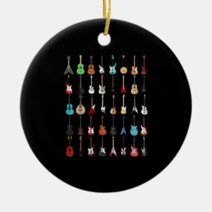 Guitarist Guitar Musical Instrument Rock and Roll Ceramic Ornament
