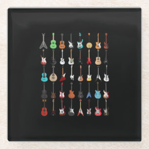 Guitarist Guitar Musical Instrument Rock and Roll Glass Coaster