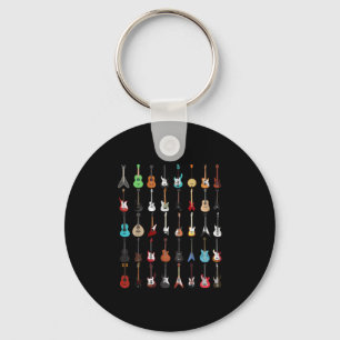 Guitarist Guitar Musical Instrument Rock and Roll Key Ring