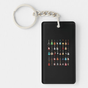 Guitarist Guitar Musical Instrument Rock and Roll Key Ring