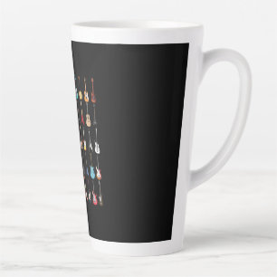 Guitarist Guitar Musical Instrument Rock and Roll Latte Mug