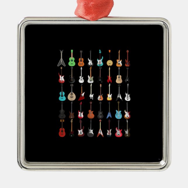 Guitarist Guitar Musical Instrument Rock and Roll Metal Ornament (Front)