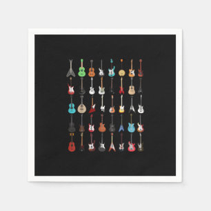 Guitarist Guitar Musical Instrument Rock and Roll Napkin