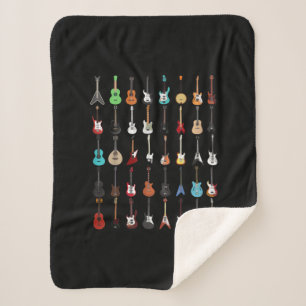 Guitarist Guitar Musical Instrument Rock and Roll Sherpa Blanket