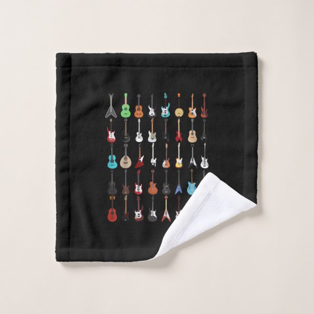 Guitarist Guitar Musical Instrument Rock and Roll Wash Cloth (Wash Cloth)
