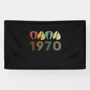 Guitarist Guitar Pick 1970 Guitarist Birthday Banner
