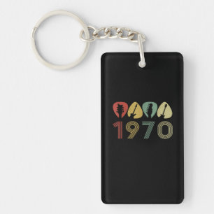 Guitarist Guitar Pick 1970 Guitarist Birthday Key Ring