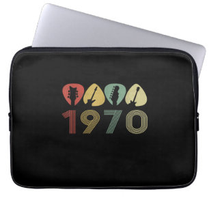 Guitarist Guitar Pick 1970 Guitarist Birthday Laptop Sleeve