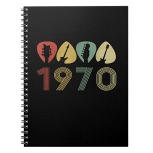 Guitarist Guitar Pick 1970 Guitarist Birthday Notebook