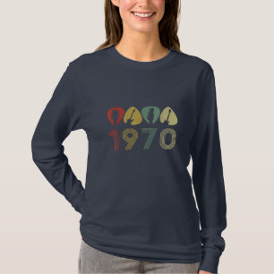 Guitarist Guitar Pick 1970 Guitarist Birthday T-Shirt