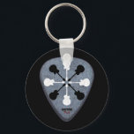 guitarist guitar pick key ring<br><div class="desc">Cool suggestion for the guitar player</div>