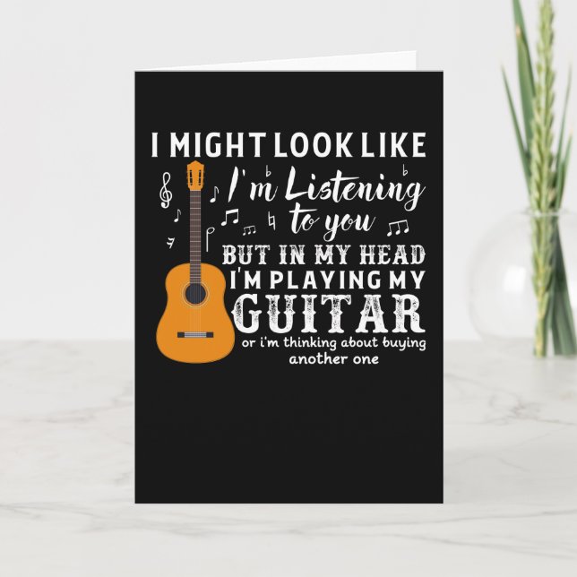 Guitarist Guitar Player Electric Funny Gift Idea Card (Front)