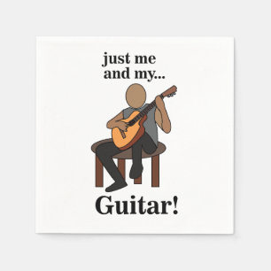 Guitarist Guitar Player Musical Party Napkin
