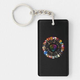Guitarist Guitar Variety Birthday Key Ring