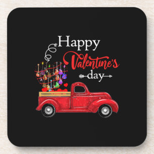Guitarist Happy Valentines Day Guitarist Birthday Coaster